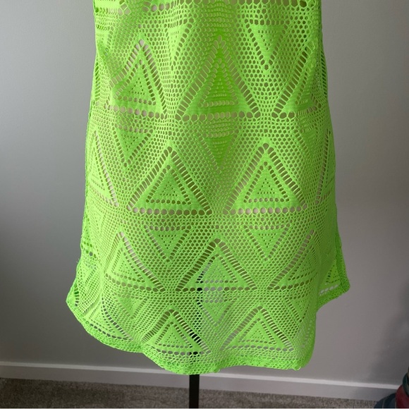 Neon Green Crochet Swim Coverup - Picture 6 of 8